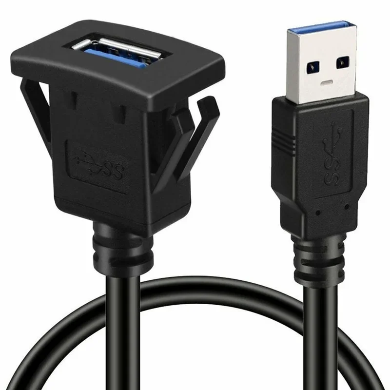 자동차 트럭 보트 오토바이 대시보드 1M용 버클이 있는 USB 3.0 패널 플러시 마운트 연장 케이블 title=자동차 트럭 보트 오토바이 대시보드 1M용 버클이 있는 USB 3.0 패널 플러시 마운트 연장 케이블 
