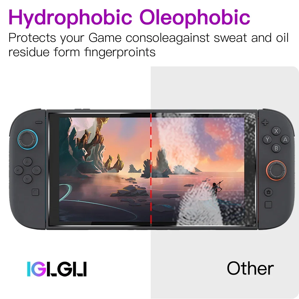 Nintendo Switch 2 화면 보호기 용 9H 강화 유리, HD 투명 긁힘 방지 보호 필름 Switch2 콘솔 액세서리