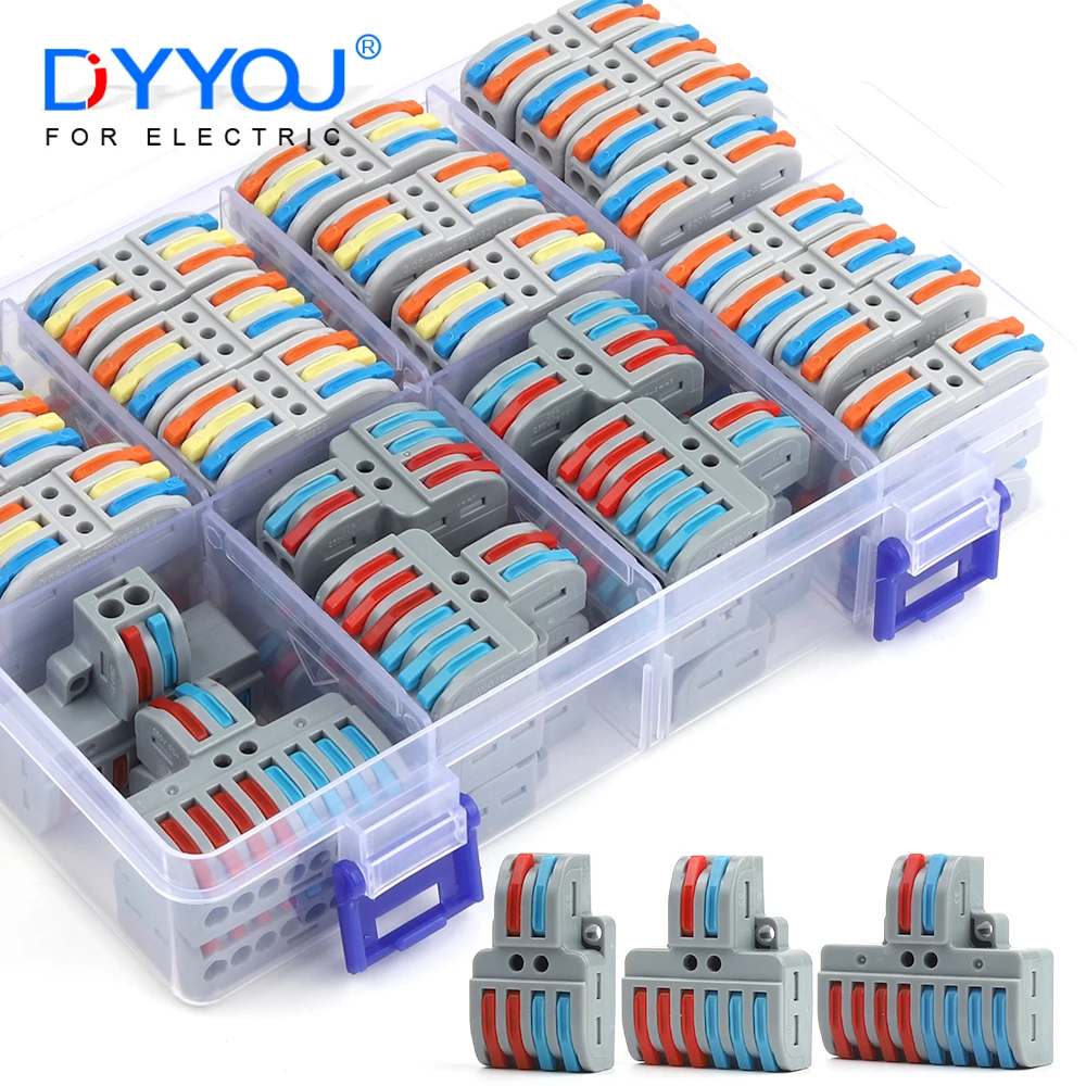 미니 고속 배선 커넥터 범용 컴팩트 스플리터 전기 케이블 푸시인 도체 레버 터미널 블록이 있는 커넥터 title=미니 고속 배선 커넥터 범용 컴팩트 스플리터 전기 케이블 푸시인 도체 레버 터미널 블록이 있는 커넥터 