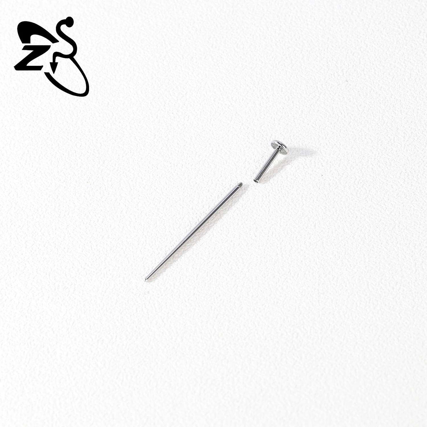 ZS 1 PC 직선 곡선 스테인레스 스틸 테이퍼 도구 귀/코/배꼽 피어싱 도구 용 보조 키트의 나사없는 삽입 나사