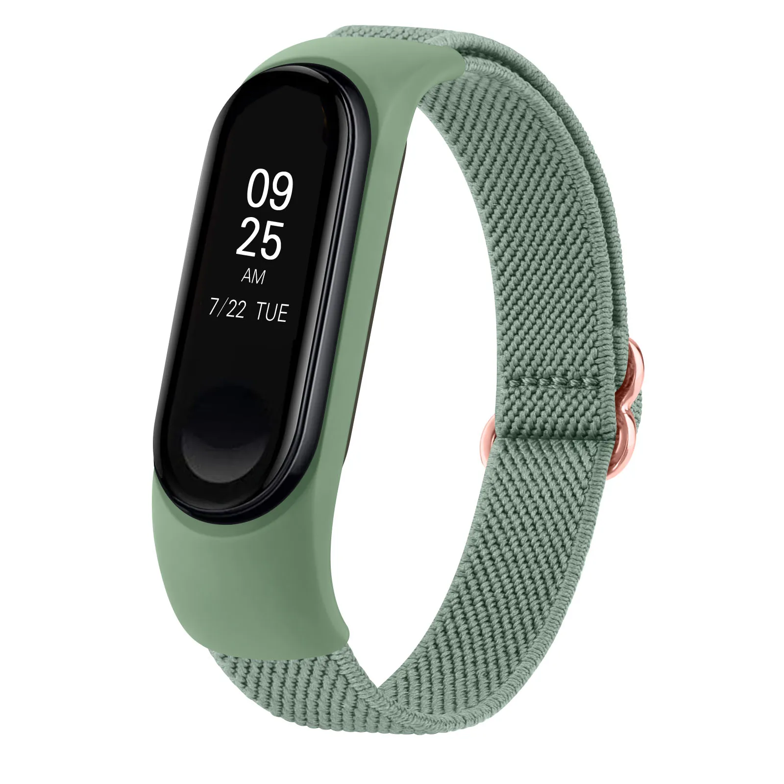 Xiaomi Mi Band 6 5 4 3 밴드 용 탄성 나일론 스트랩 Xiaomi Mi Band 7 4 5 6 스트랩 교체 용 조절 식 손목 밴드 시계 밴드