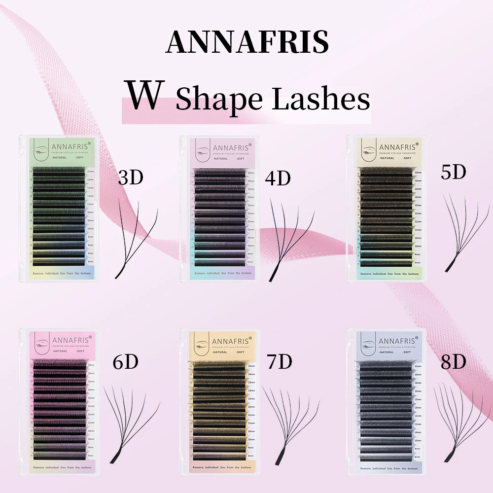 ANNAFRIS Premade 볼륨 팬 W 자형 YY 3D 4D 5D 속눈썹 자동 꽃 W 속눈썹 연장 자연 소프트 전체 밀도 밍크 속눈썹 title=ANNAFRIS Premade 볼륨 팬 W 자형 YY 3D 4D 5D 속눈썹 자동 꽃 W 속눈썹 연장 자연 소프트 전체 밀도 밍크 속눈썹 