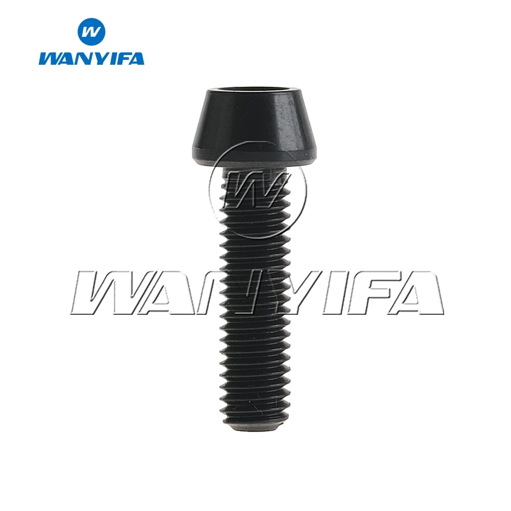 Wanyifa 티타늄 볼트 M5 x 9 16 18 20 25 30 35 40 45 50 55 60mm 알렌 키 테이퍼 헤드 볼트 나사 자전거 줄기 시트 포스트
