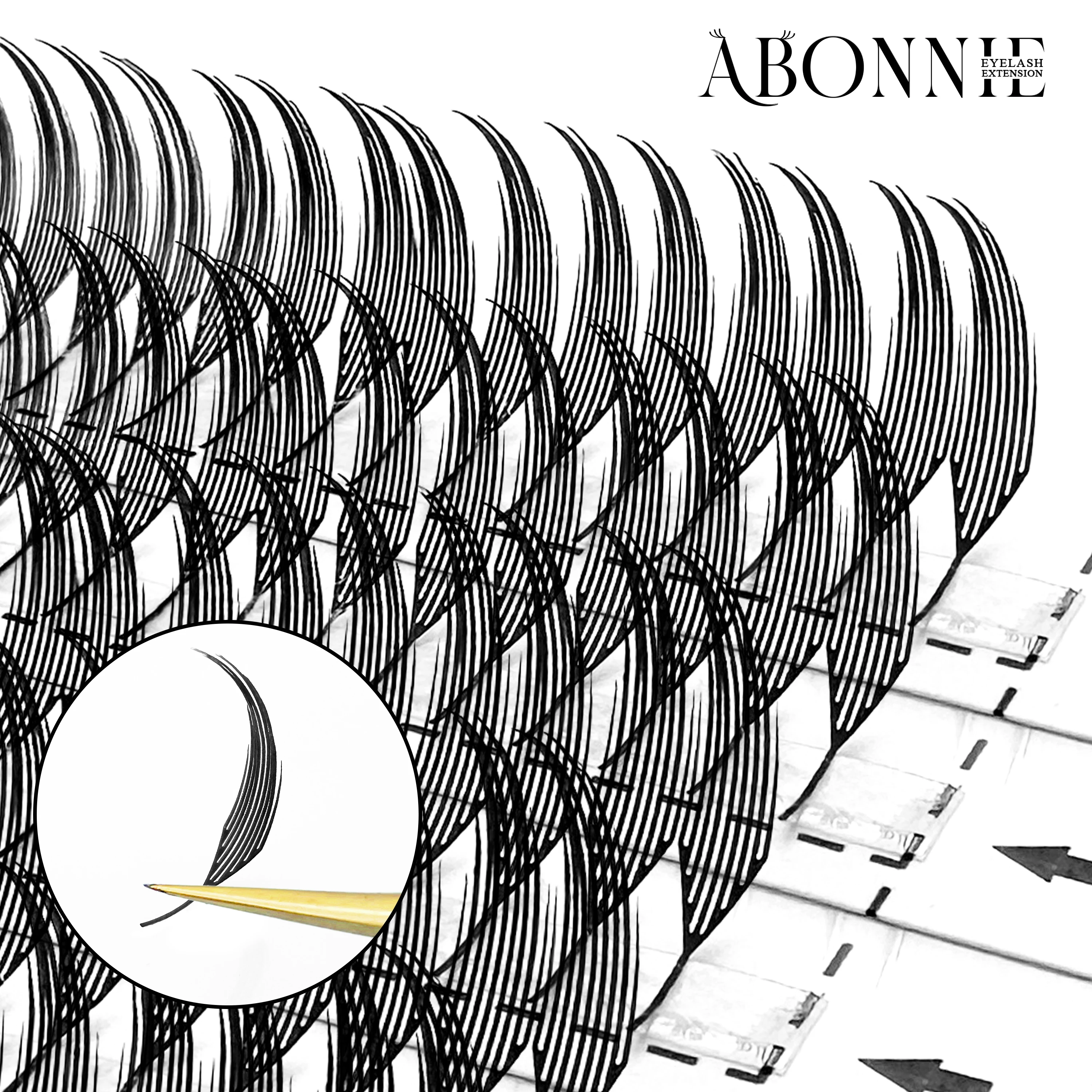 LAKANAKU 캐시미어 소프트 라이트 Premade Anime Spire 속눈썹 확장 깃털 모양 0.07mm C/D/CC 컬 믹스 8-15mm 속눈썹