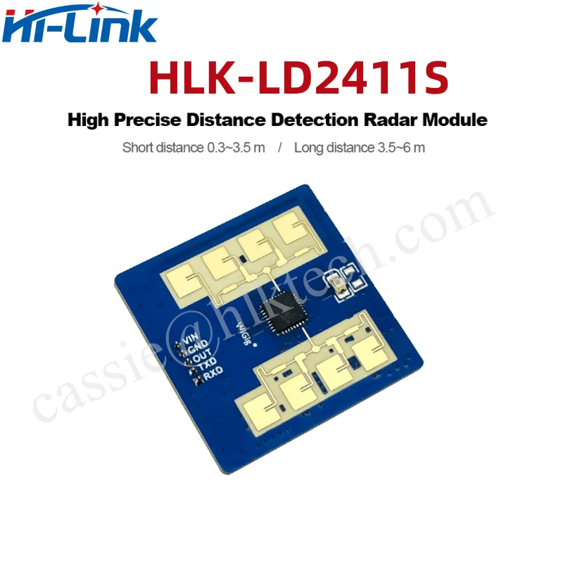HiLink HLK-LD2410B LD2410C LD2420 LD2450 24Ghz 스마트 인간 존재 레이더 모듈 다단계 지능형 매개 변수 조정