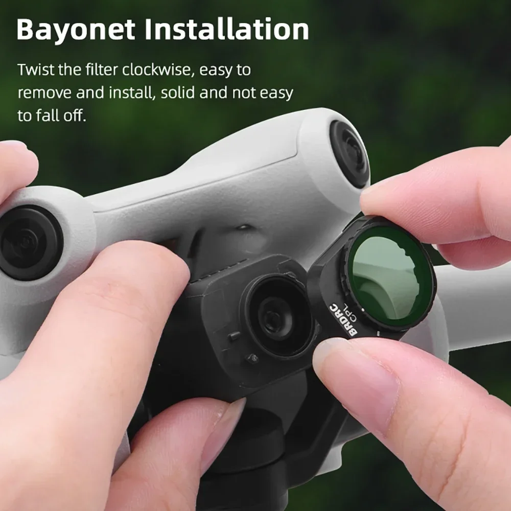 DJI Mini 4 Pro UV CPL ND8/ND16/ND32 ND64 중립 밀도/ND PL 필터 세트 드론 사진 액세서리용 BRDRC 렌즈 필터