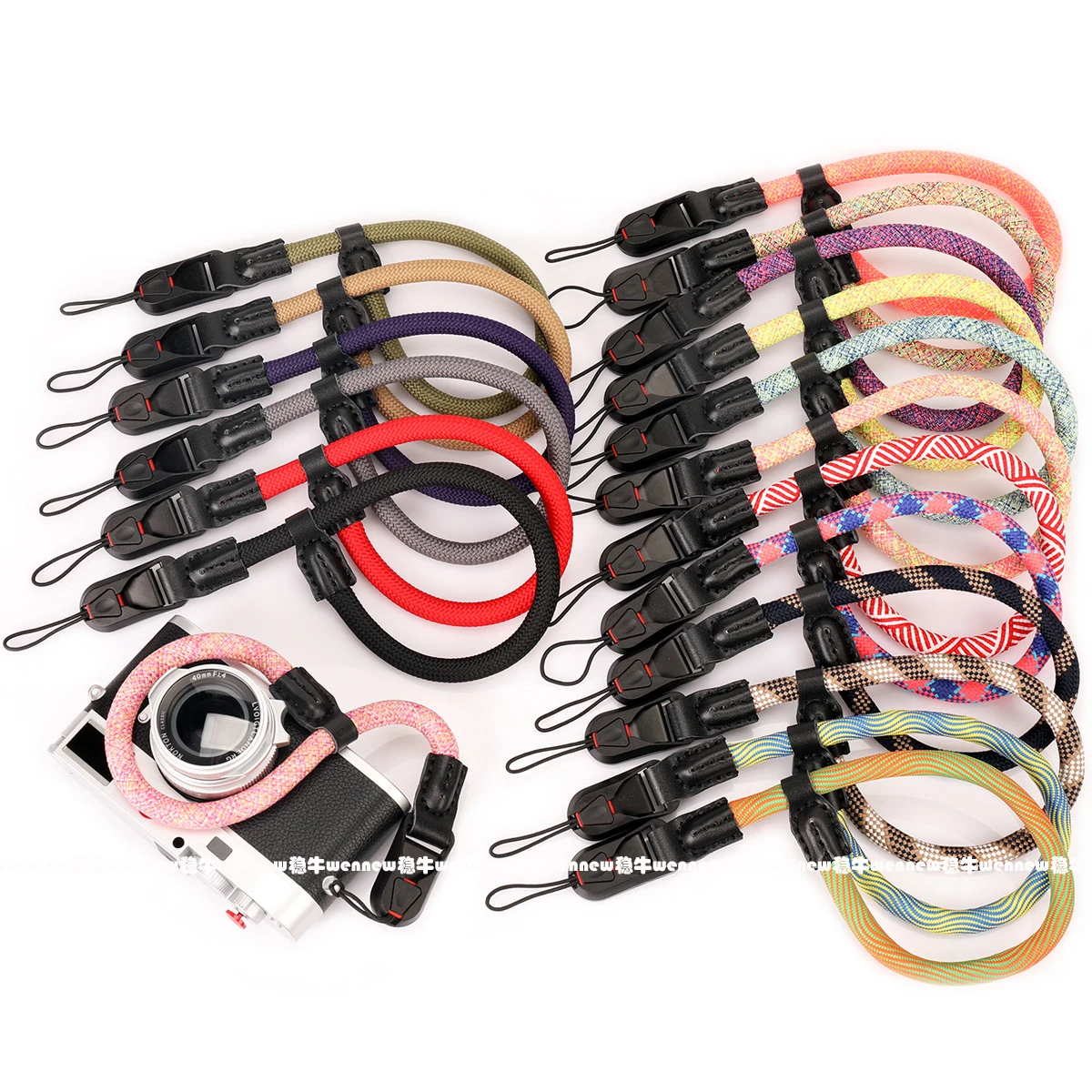 나일론 로프 슬링 퀵 릴리스 카메라 손목 스트랩 목 어깨 스트랩 Fujifilm Sony Nikon Canon Leica 미러리스 액세서리