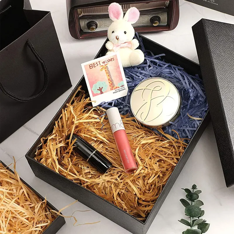 20/50g 반짝이 라피아 종이 조각 포장 및 빈 바구니 및 크리스마스 포장 선물 바구니 포장 충전 용 필러