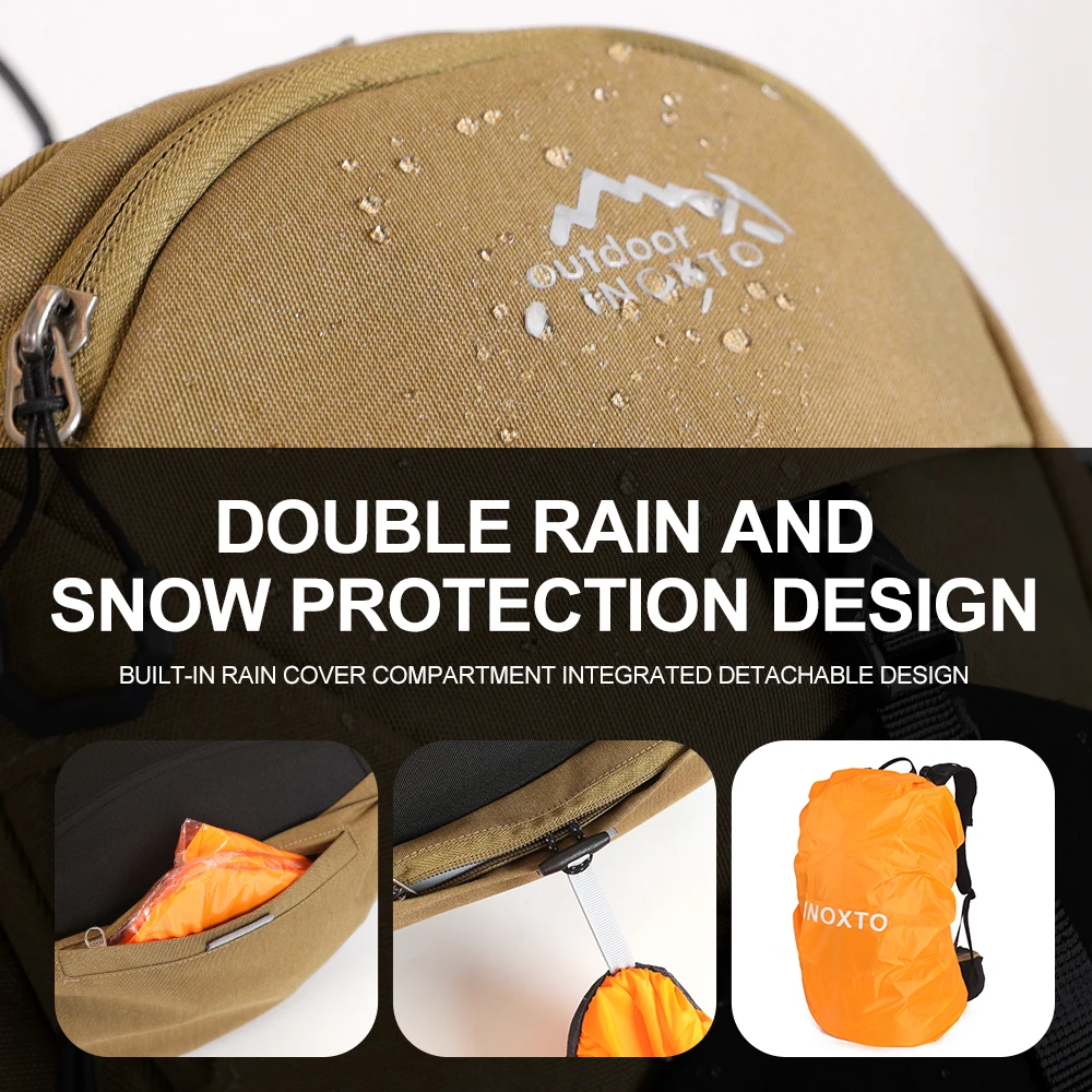 남녀공용 등산 배낭, 야외 스포츠 가방, 방수 캠핑 하이킹 비, 35 리터