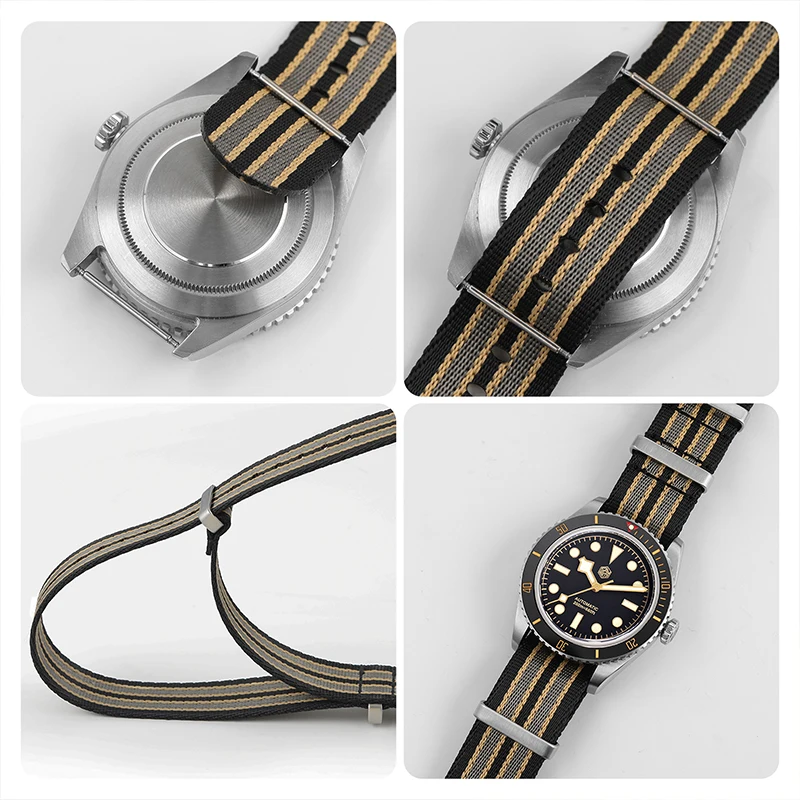 나일론 시계 스트랩 20mm 22mm 프리미엄 소프트 시계 밴드 범용 스포츠 007 교체 Correa Reloj 20mm 22mm 나일론 시계 밴드