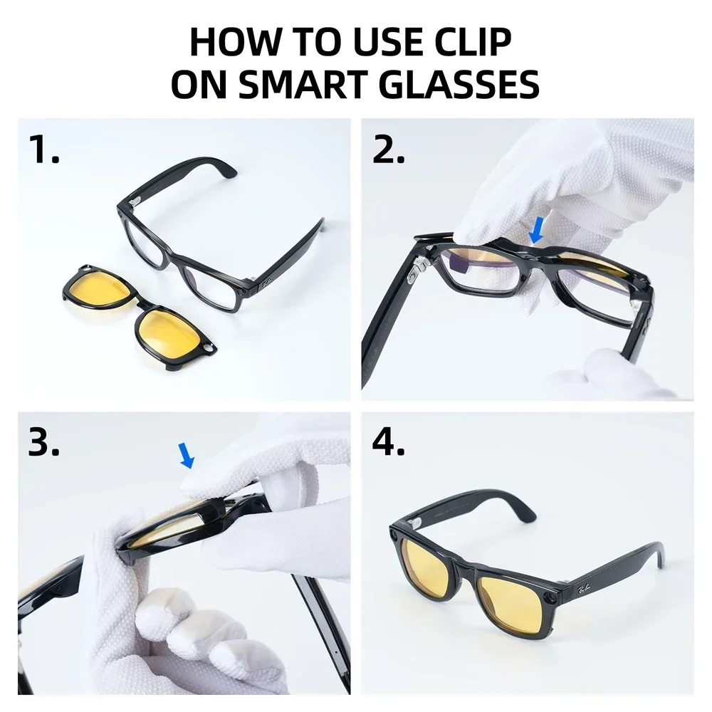 Ray-Ban Meta Wayfarer(대형) RW4008(표준) RW4006 안경 클립 편광 선글라스 렌즈 눈부심 방지용 Hibloks