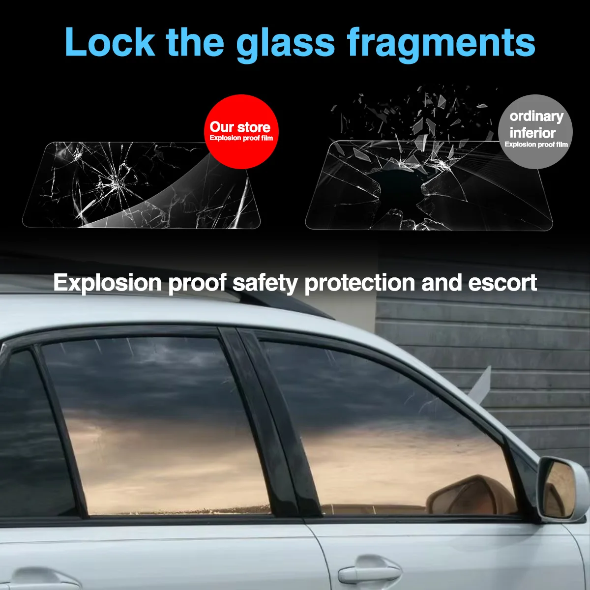 1/3M 자동차 그라디언트 자동차 필름 전면 측면 앞 유리 UV 보호 단열 색상 변경 필름 외부 액세서리