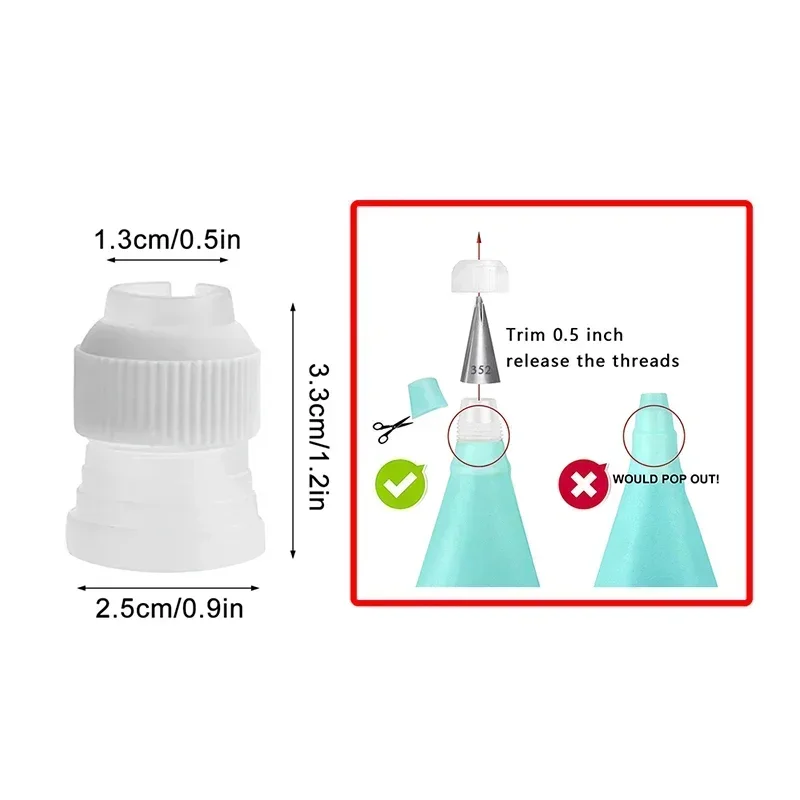 8/10/16 개/대 실리콘 과자 가방 팁 주방 케이크 아이싱 파이프 크림 케이크 장식 도구 재사용 가능한 노즐 세트 + 1 과자 가방