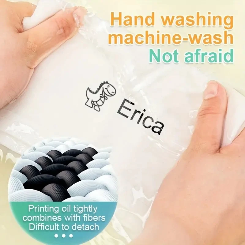 옷, 양말, 방수 및 세탁 가능과 같은 개인 생활 필수품을 식별하는 학생들을 위한 맞춤형 이름 스탬프