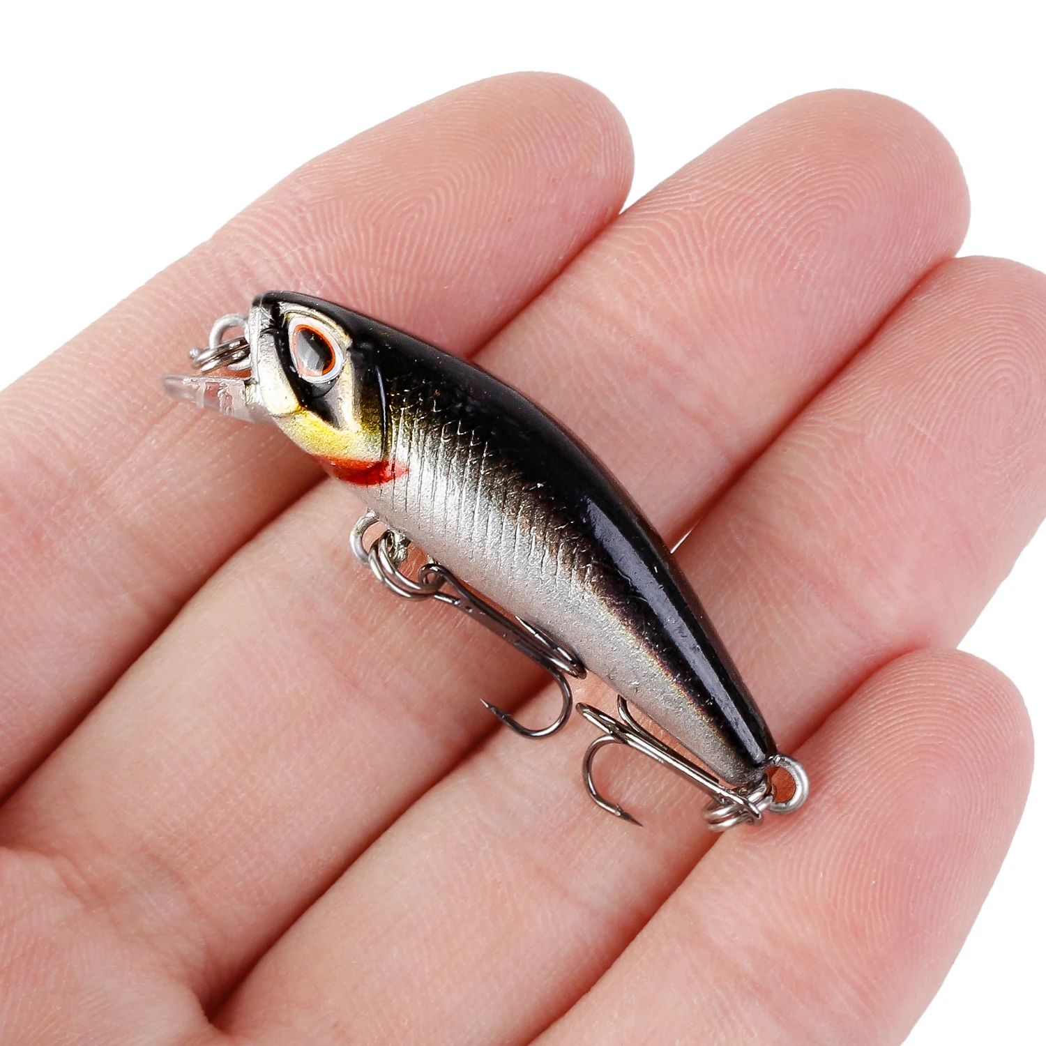 1pcs 미니 미노우 낚시는 Wobblers 4.5cm 3.5g 싱킹 인공 플라스틱 하드 미끼 크랭크베이트 저크베이트 Pesca Bass Tackle을 유혹합니다.