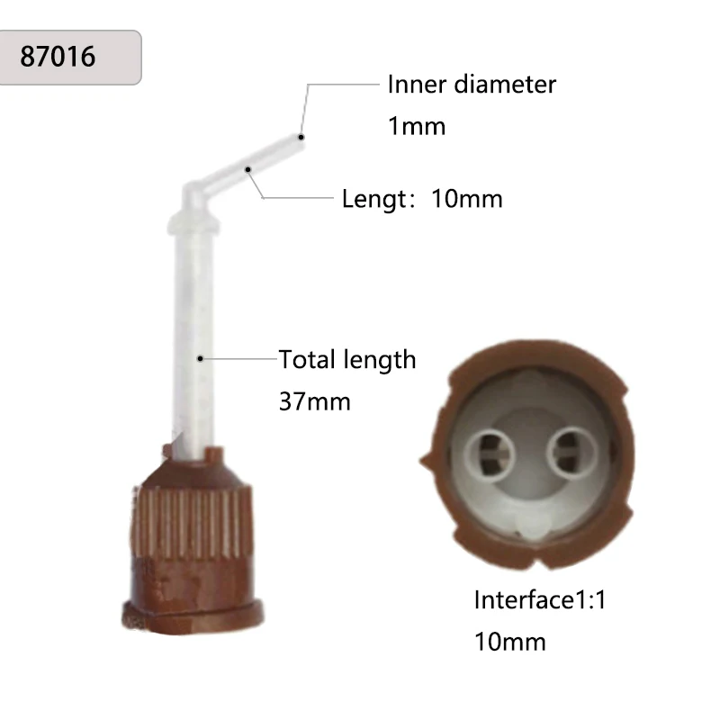 50/100PCS 치과 혼합 팁 실리콘 고무 혼합 팁 치과 인상 재료 혼합 튜브 틀니 실험실 컬러 튜브