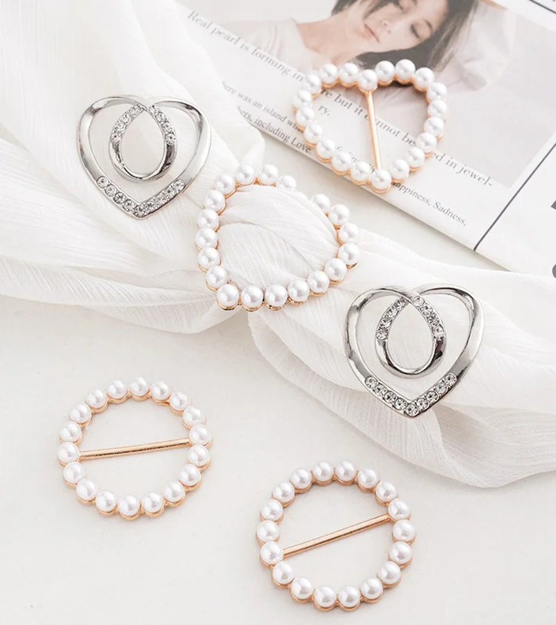 여성 기하학 브로치 옷 코너 매듭 단추 반지 셔츠 밑단 티셔츠 스카프 버클 의류 장식 액세서리