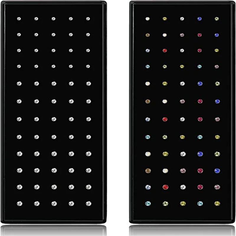 여성용 L자형 라인석 크리스탈 스테인레스 스틸 코 피어싱, 귀 뼈, 저자극성 바디 쥬얼리 피어싱, 패션 60 개 title=여성용 L자형 라인석 크리스탈 스테인레스 스틸 코 피어싱, 귀 뼈, 저자극성 바디 쥬얼리 피어싱, 패션 60 개 