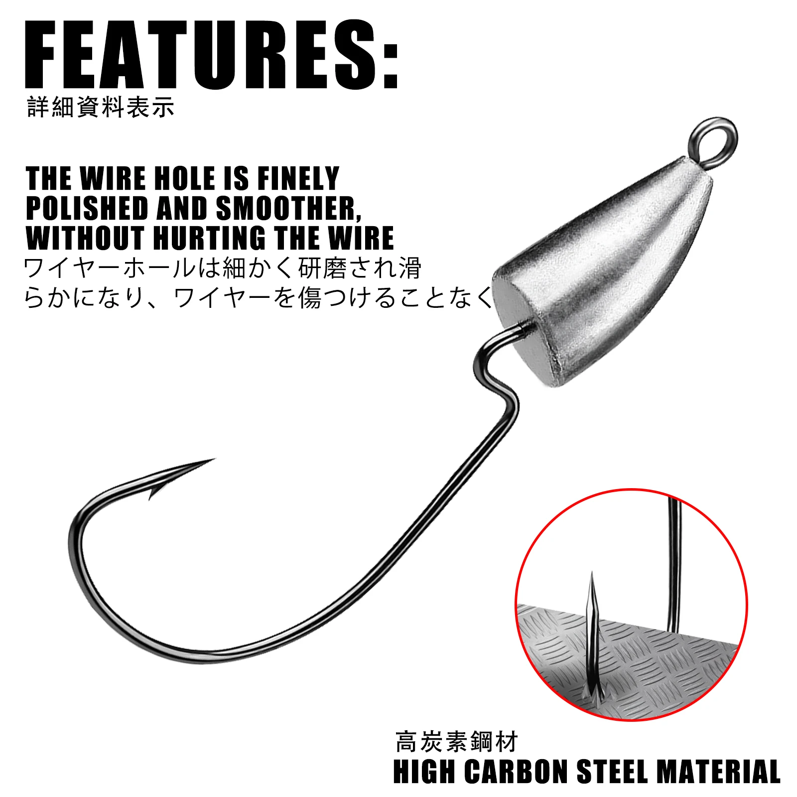 지그 헤드 후크 루트 오리지널 리드 크랭크 리드 후크 낚시 Rockfish Ajing 소프트 웜 루어베이스 피쉬 Pesca 상품 1.75-120g베이스