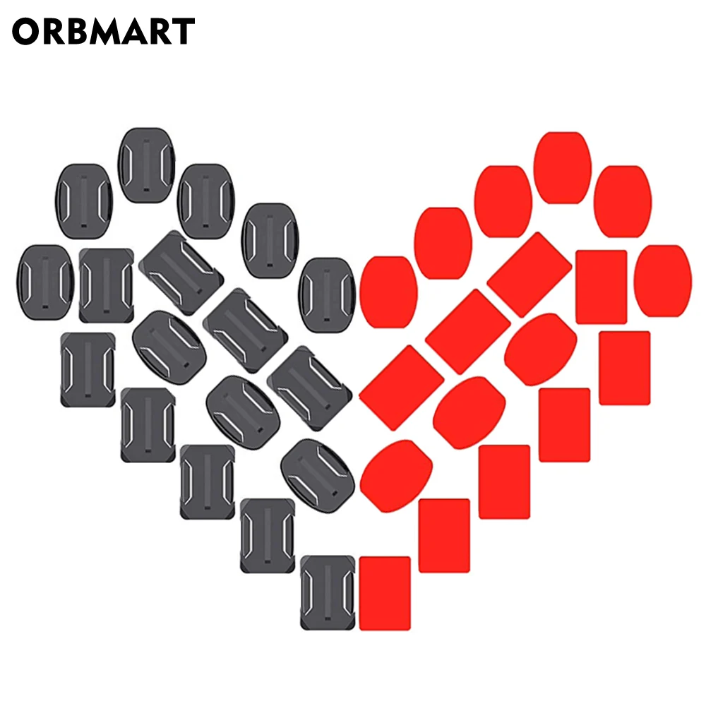 GoPro Hero 8 11 Black 7 Xiaomi Yi 4K Mijia SJCAM 액션 카메라 Go Pro 액세서리 용 플랫 곡선 접착 마운트 스티커 마운트 title=GoPro Hero 8 11 Black 7 Xiaomi Yi 4K Mijia SJCAM 액션 카메라 Go Pro 액세서리 용 플랫 곡선 접착 마운트 스티커 마운트 