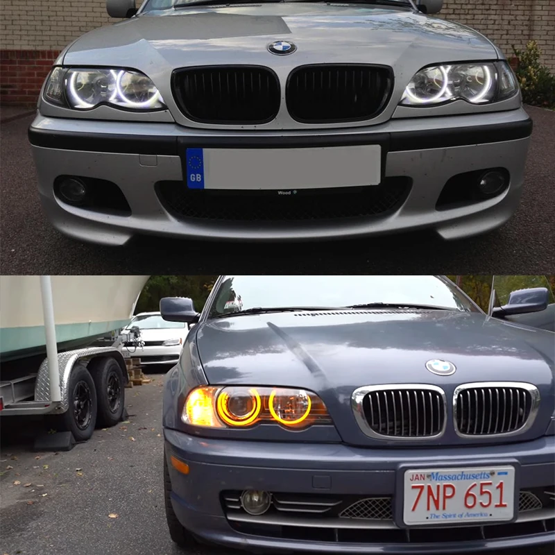 BMW 3 시리즈 E46 316i 318i 320d 323i 328i 330i 325xi 330d 1998-2005 우수한 LED 코튼 엔젤 아이 링 주간 조명