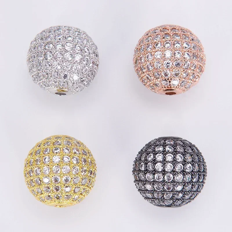 보석을위한 비즈 골드 실버 컬러 액세서리 포장 된 지르콘 스페이서 비드 문자열 페르시 Diy 목걸이 팔찌 체인 매력