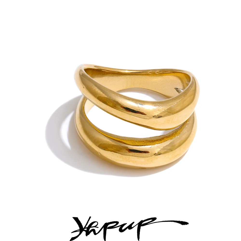 이햅업 6789 #   스테인레스 스틸 금속 더블 레이어 기하학적 캐스트 고품질 반지 방수 질감 패션 일일 보석 title=이햅업 6789 #   스테인레스 스틸 금속 더블 레이어 기하학적 캐스트 고품질 반지 방수 질감 패션 일일 보석 