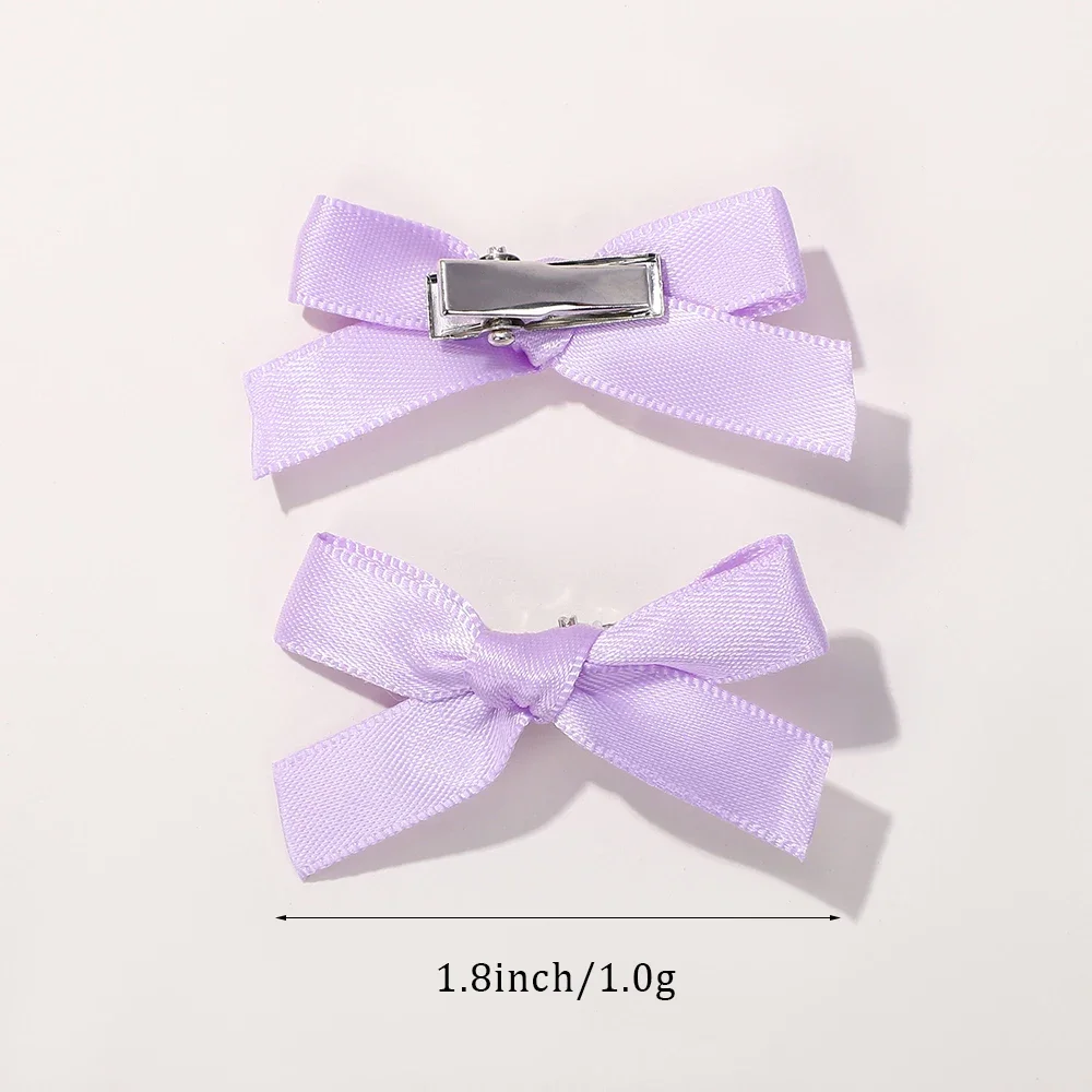 4/6/8/10Pcs 헤어 클립과 어린이 달콤한 솔리드 컬러 미니 Bowknot 아기 소녀 발레 스타일 리본 땋은 헤어 액세서리 도매