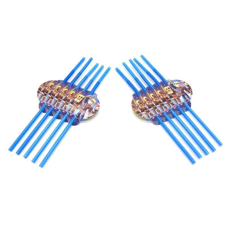 뜨거운 로봇 Roblox 어린이 생일 파티 용품 세트 일회용 식기 Roblox 종이 접시 컵 풍선 베이비 샤워 파티 장식