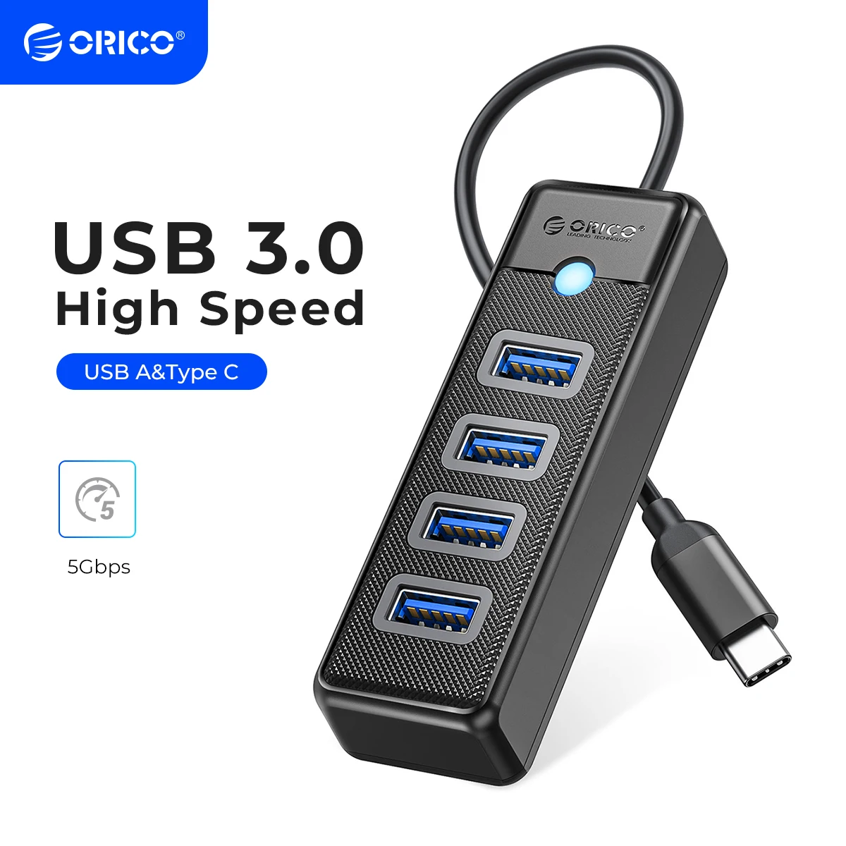 ORICO 멀티 C타입 분배기, USB 3.0 허브, 고속 OTG 어댑터, PC 컴퓨터 액세서리, 맥북 프로용, 4 포트, 5Gbps title=ORICO 멀티 C타입 분배기, USB 3.0 허브, 고속 OTG 어댑터, PC 컴퓨터 액세서리, 맥북 프로용, 4 포트, 5Gbps 