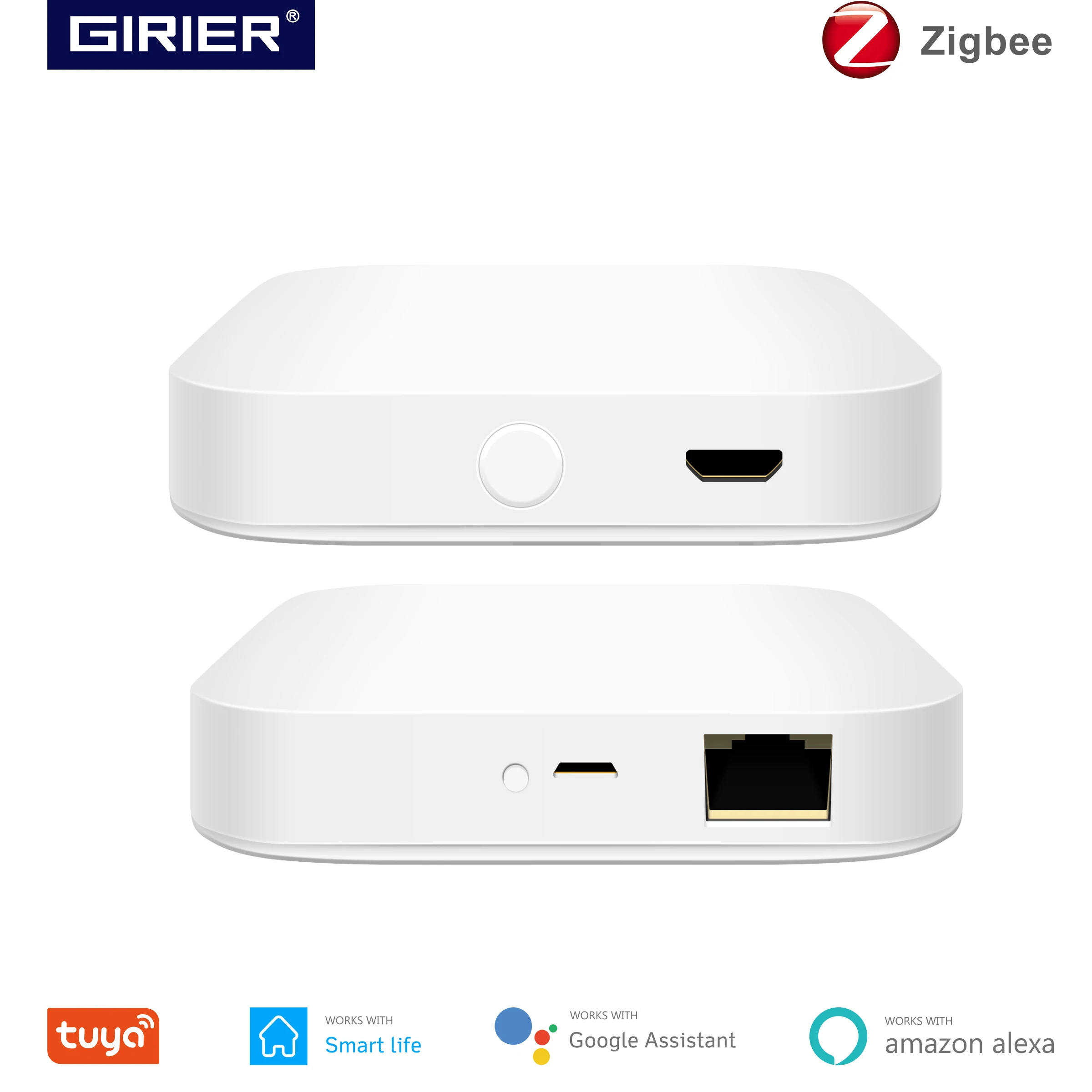 Tuya ZigBee 3.0 스마트 허브, 앱 음성 원격 제어용 무선/유선 게이트웨이 브리지, Alexa Google 홈 어시스턴트와 함께 작동 title=Tuya ZigBee 3.0 스마트 허브, 앱 음성 원격 제어용 무선/유선 게이트웨이 브리지, Alexa Google 홈 어시스턴트와 함께 작동 
