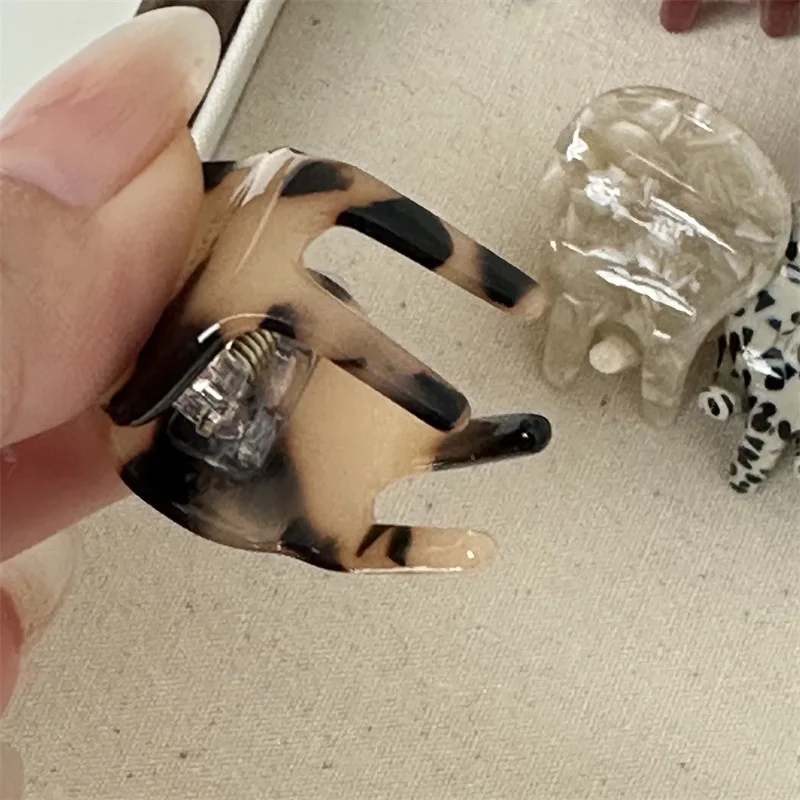 여성용 미니 절묘한 버전 골드 라벨 아세테이트 작은 머리 발톱, 레이디 트렌디 사이드 클립, 소녀 귀여운 헤어 액세서리