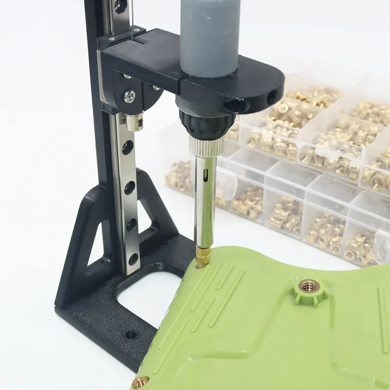 열 세트 삽입 프레스 도구 M2 M3 M4 M5 M6 M8 황동 스레드 삽입 너트 납땜 인두 팁 3d 인쇄용 내장 구리 너트 키트