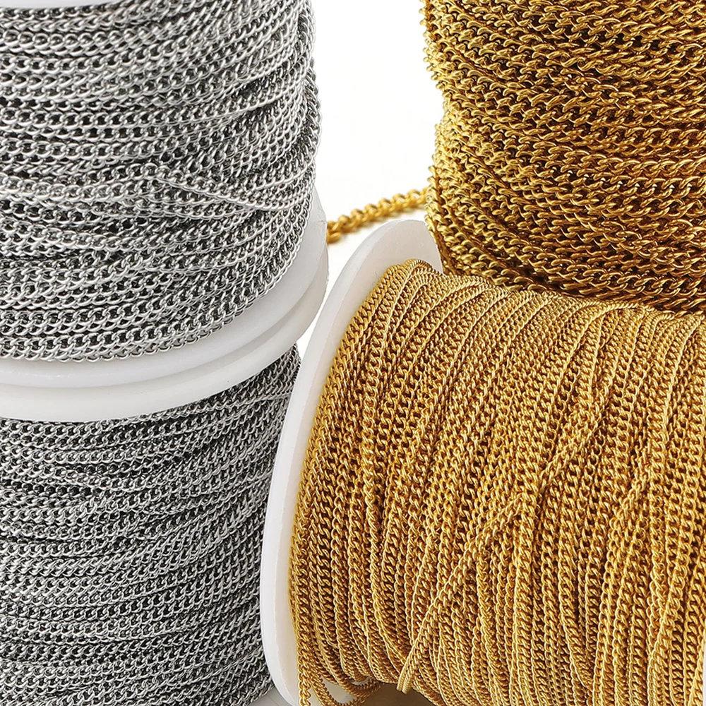 스테인레스 스틸 롤로 벌크 체인 케이블 링크 체인, 목걸이 팔찌 쥬얼리 제작, DIY 액세서리 도매, 2 m title=스테인레스 스틸 롤로 벌크 체인 케이블 링크 체인, 목걸이 팔찌 쥬얼리 제작, DIY 액세서리 도매, 2 m 