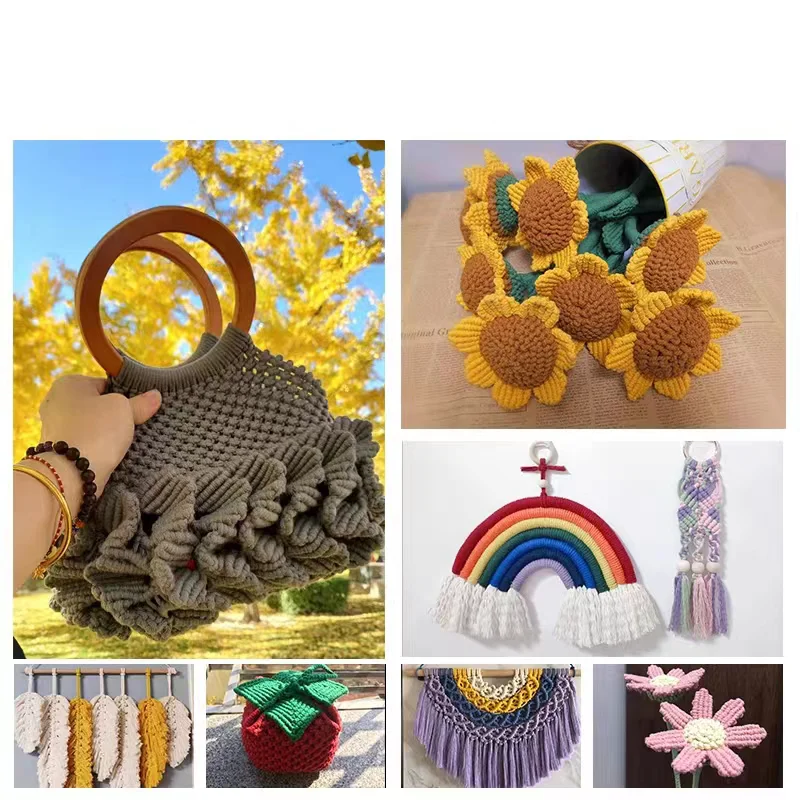 3mm 코 튼 Macrame 코드 로프 컬러 코 튼 스레드 Macrame 재료 DIY 공예 크로 셰 뜨개질 문자열 크리스마스 웨딩 홈 장식