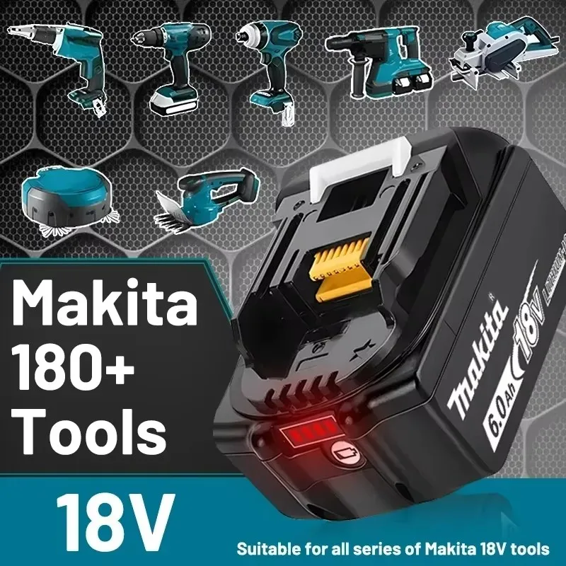 Makita 18V 배터리 BL1830B BL1850B BL1850 BL1840 BL1860 BL1815 교체용 리튬 배터리용 100% 오리지널 Makita 6Ah/5Ah/3Ah
