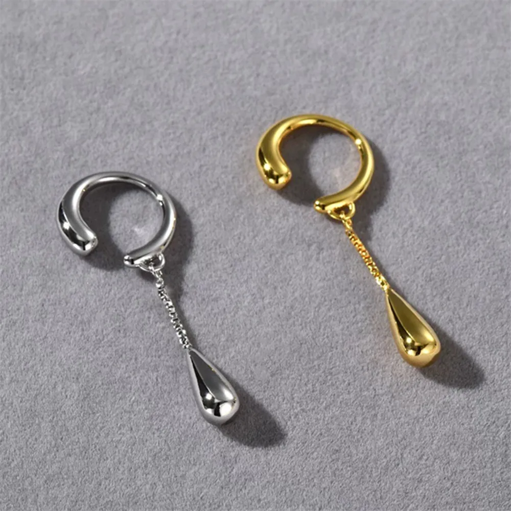 간단한 성격 술 드롭 펜던트 귀 뼈 클립 새로운 여성스러운 절묘한 파티 액세서리 2024