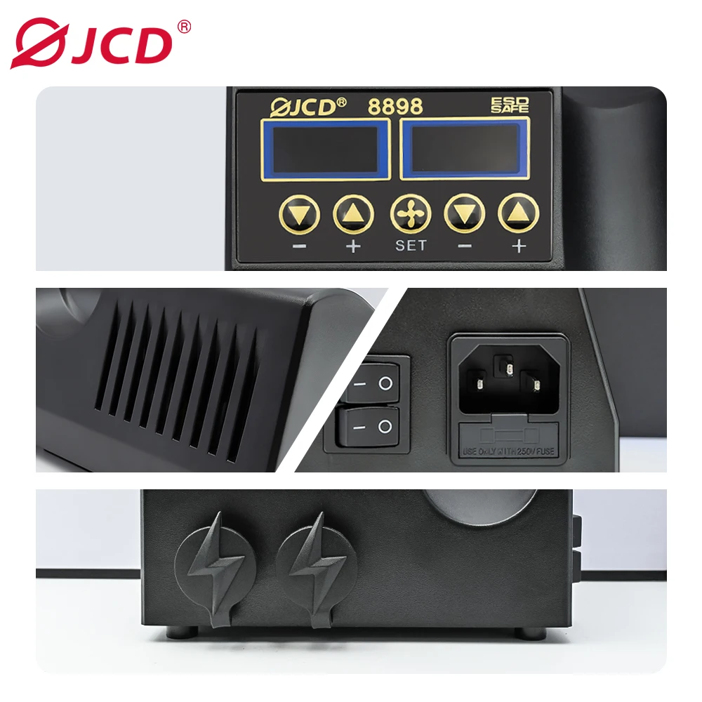 2 in 1 750W 납땜 스테이션 LCD 디지털 디스플레이 용접 재 작업 스테이션 휴대 전화 BGA SMD PCB IC 수리 솔더 도구 8898