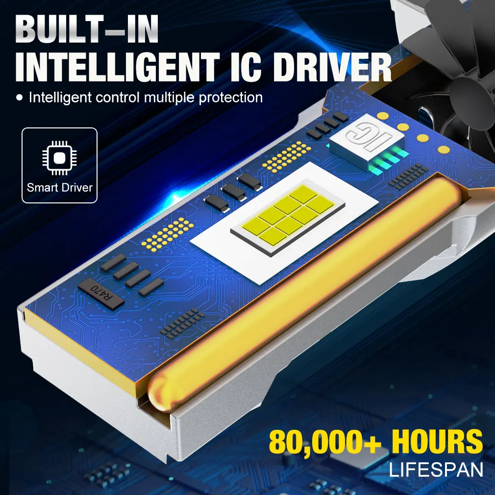 22000LM H7 LED 헤드 라이트 전구 미니 Canbus H7 16pcs 3570 CSP 칩 구리 튜브 자동 다이오드 램프 6500K 12V 자동차 전조등