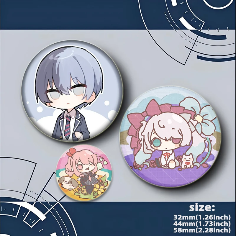 프로젝트 애니메이션 브로치 귀여운 만화 미쿠 루카 Saki Akito Kamishiro Rui 배지 자켓 청바지 옷깃 핀 선물 액세서리