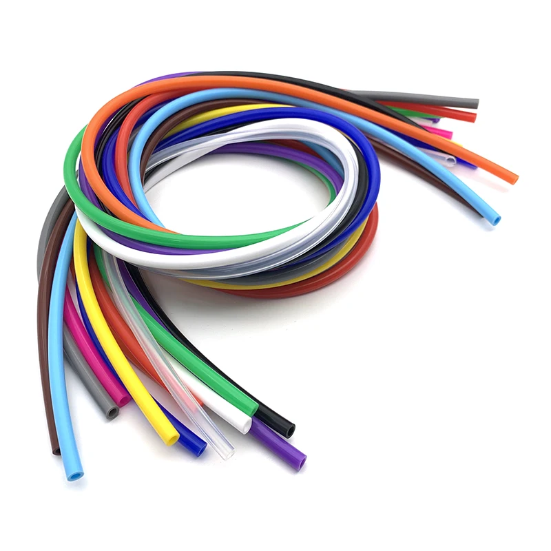 1 미터 ID2 3 4 5 6 7 8 9 10 12mm 실리콘 튜브 유연한 고무 호스 식품 등급 청량 음료 파이프 워터 커넥터 다채로운 배관