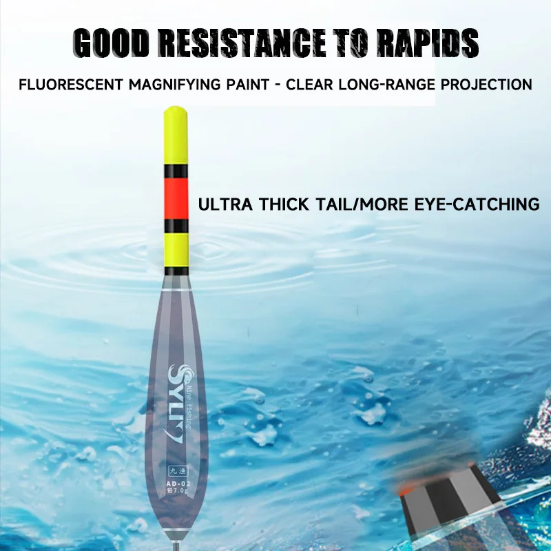 새로운 2피스 짧은 발 바위 낚시 플로트 5.2MM 야간 조명 플로트 감지 색상 변경 꼬리/일정한 밝기 꼬리 옵션