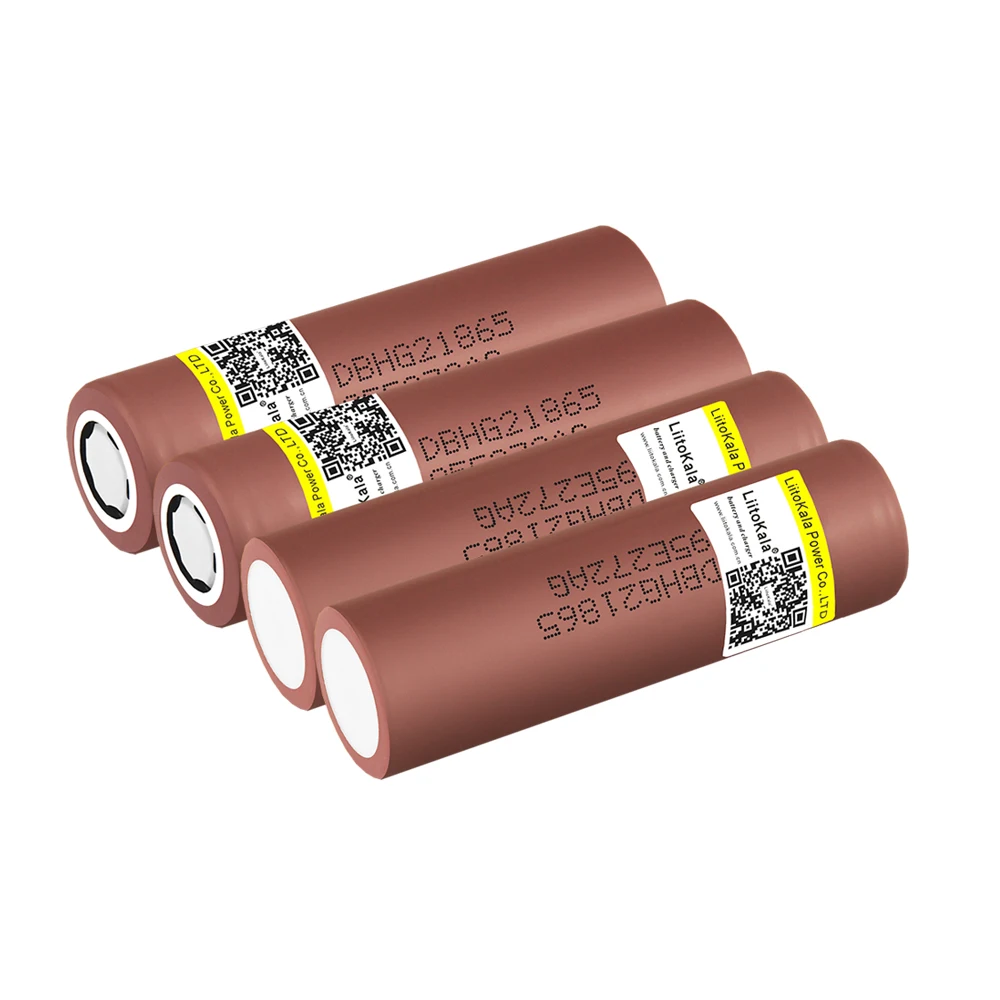 LiitoKala 배터리 팩용 18650 배터리, HG2 전원 충전식 배터리, 3000mAh 배터리, 18650 3.7V, 2 개