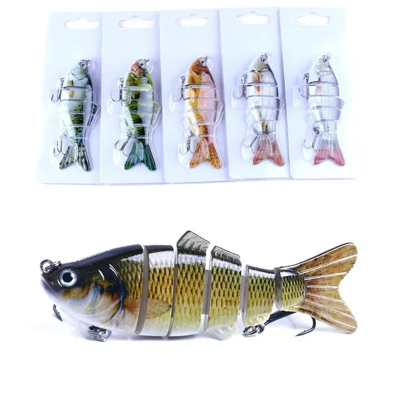 6 세그먼트 멀티 관절 낚시 미끼 싱킹 10cm/17.5g Swimbait 인공 Wobblers 크랭크베이트 하드 미끼 Pesca 태클 5/3/1Pcs