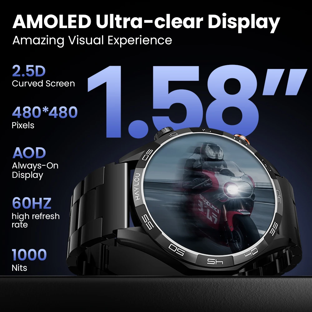 HAYLOU Solar 5 음성 통화 스마트 워치 1.58