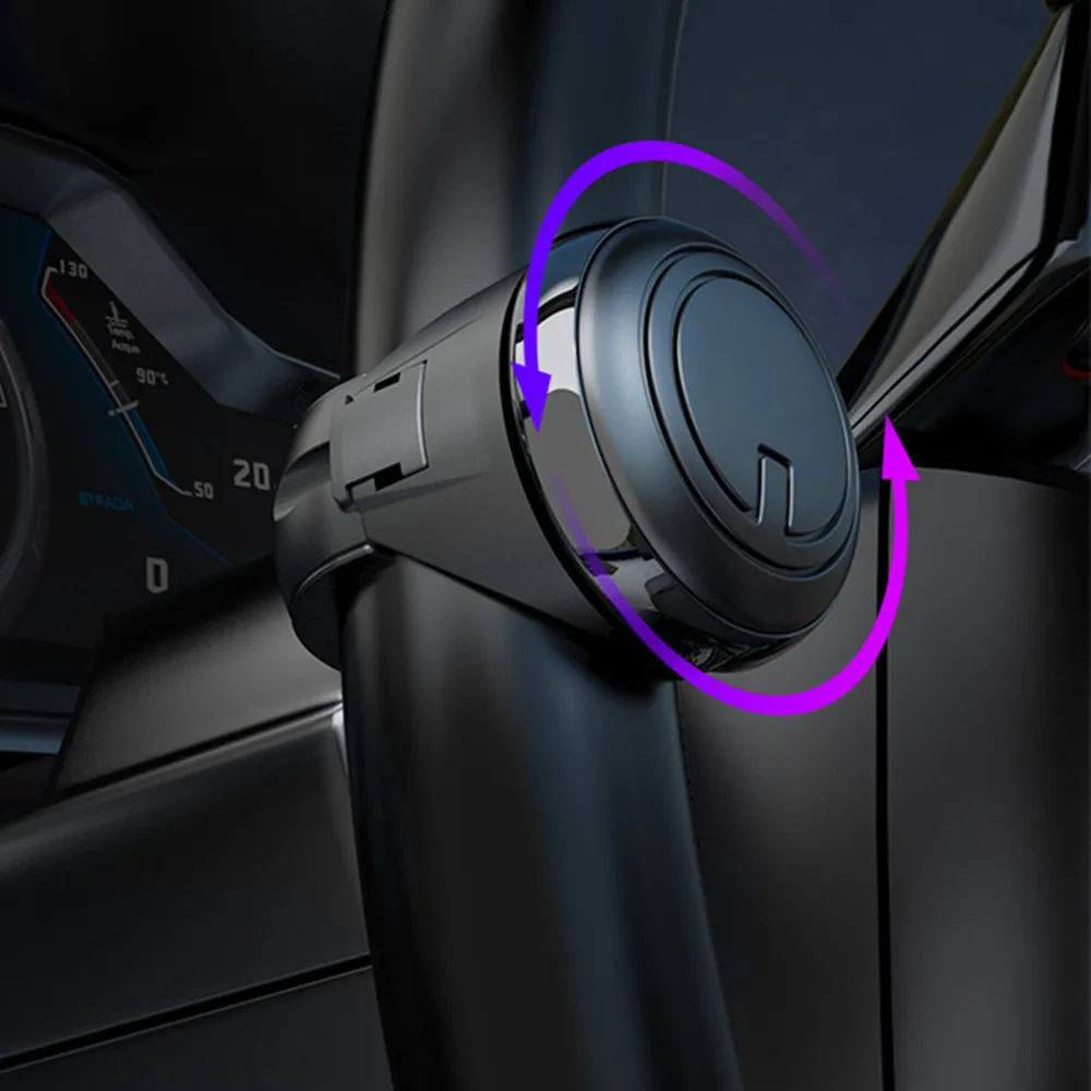 유니버설 360 학위 회전 스티어링 휠 부스터 스피너 손잡이 자동차 회전 금속 베어링 파워 핸들 볼 모양의 도우미 부품