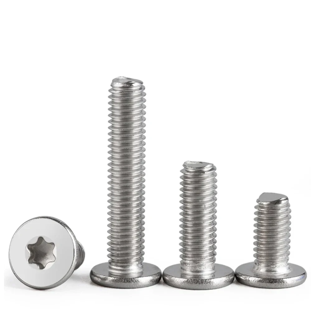초박형 초저 플랫 웨이퍼 헤드 나사 디지털 볼트, 304 스테인리스 스틸 CM 6 로브 Torx, M1.6 M2 M2.5 M3 M4 M5 M6 M8, 10 개