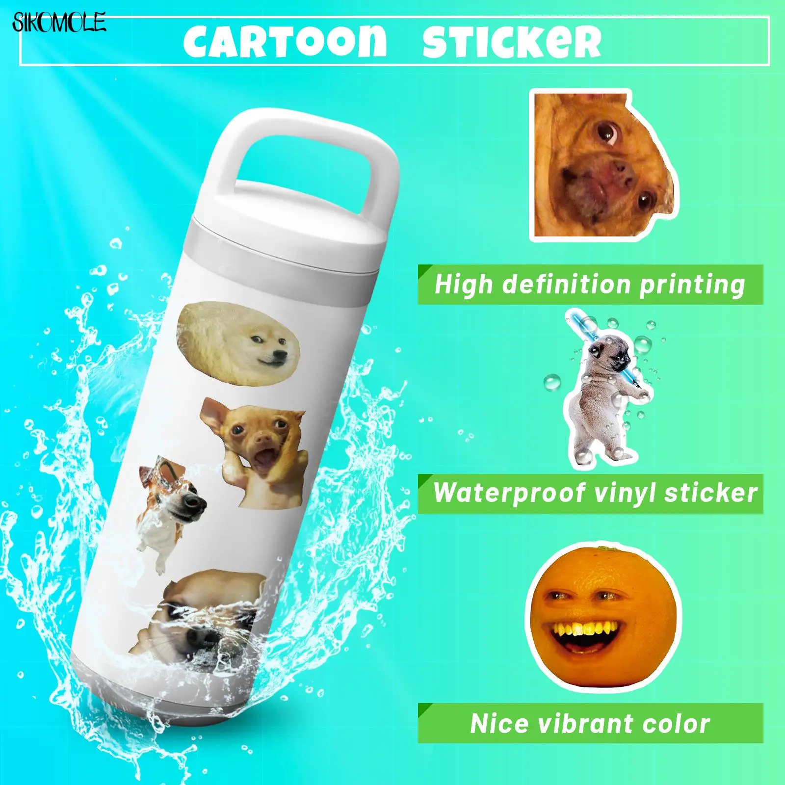 믹스 귀여운 밈 스티커, 캐릭터 스푸핑 표현, DIY 자동차 수하물 가방, 클래식 완구 데칼, 그래피티 스티커 팩, 10 30 50 개