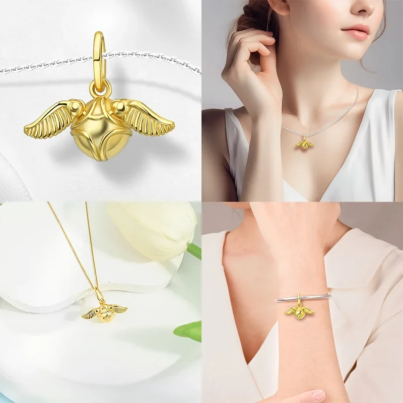 미니소 참 비즈 925 스털링 실버, 925 오리지널 해리 3mm 포터 팔찌, 여성용 펜던트, DIY 쥬얼리 선물