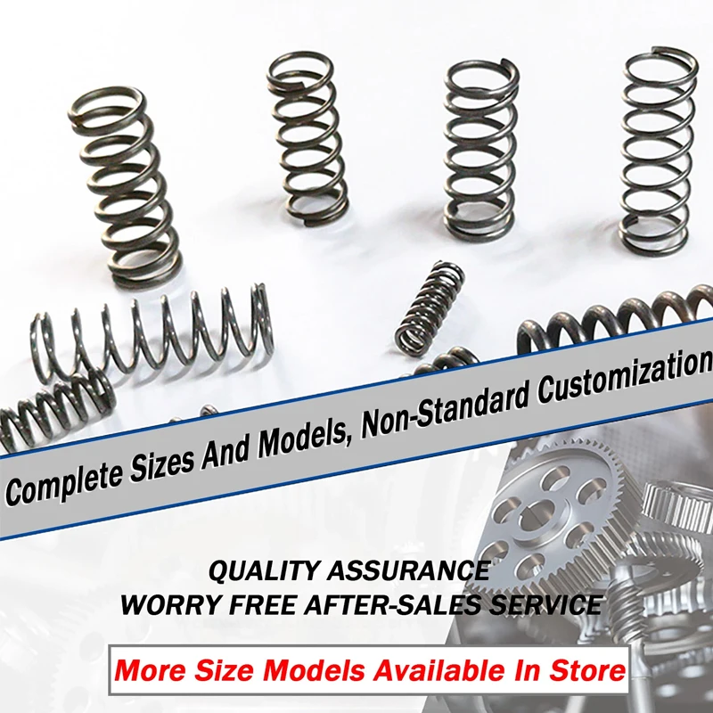 마이크로 소형 압축 용수철, 길이 5mm ~ 50mm, OD 2mm, 3mm, 4mm, 5mm, 6mm, 7mm, 8mm, 9mm, 10 개/로트, 0.2mm, 0.3mm, 0.4mm